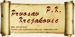 Prvosav Krejaković vizit kartica